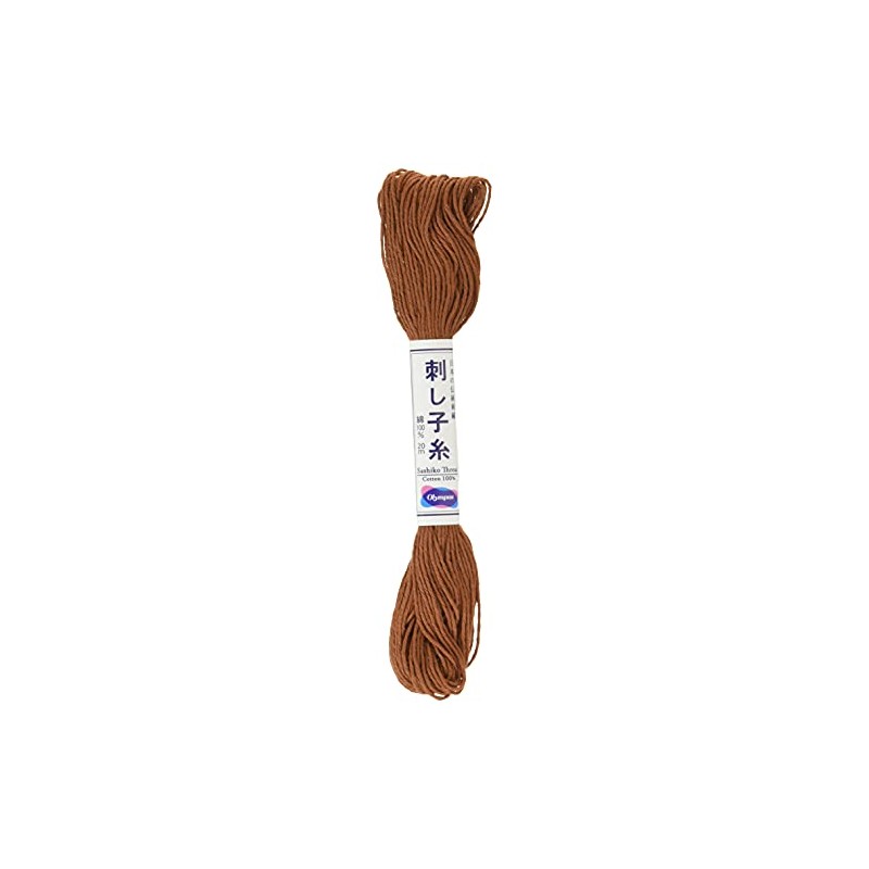 Olympus OS-3 Sashiko Brown 20m Skein Thread
