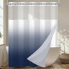 RiePoiia No Hook Ombre Shower Curtain with Snap in Fabric