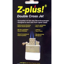 Z-Plus Double Twin Cross Jet Torch flame Replacement Insert For Petrol Lighters