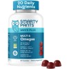 SmartyPants Men's Multivitamin Gummies - Improved Formula: Omega 3 (DHA/EPA), Methylfolate, Vitamin D3, C, Vitamin B12, B6, Vitamin A, K, Zinc & Selenium, Gluten Free, 90 Count (30 Day Supply)
