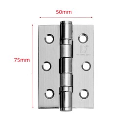Liooce Pack of 4 Hinge, Foldable, 75 mm x 50 mm, Stainless Steel Hinges with Screws, Door Hinge Hinge, Stainless Steel Piano Band