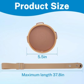 WONDSIGN Ostomy Bag Waterproof Shield, Leak-Proof Protection for Showers, Adjustable Universal Stoma Pouch, 5.5-Inch Diameter, Maximum Adjustable Length 37.8-Inch, 1Pc