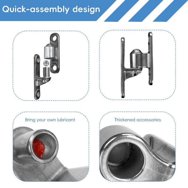 Dakzhou 304 Stainless Steel Gate Hinges 5/8" Heavy Duty Door