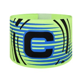 FUNAUPGO Sports Captain C Arm Band, Soccer, Unisex Elastic for Youth and Adult (Neon Green, 7 centimeters, Nylon)