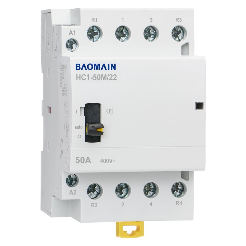 Baomain 24V AC 4-Pole Contactor, 50A 2NO2NC Normally Open +