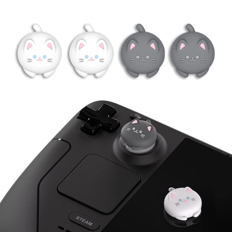 PlayVital Steam Deck LCD Compatible Thumb Grip Cap Cover PS