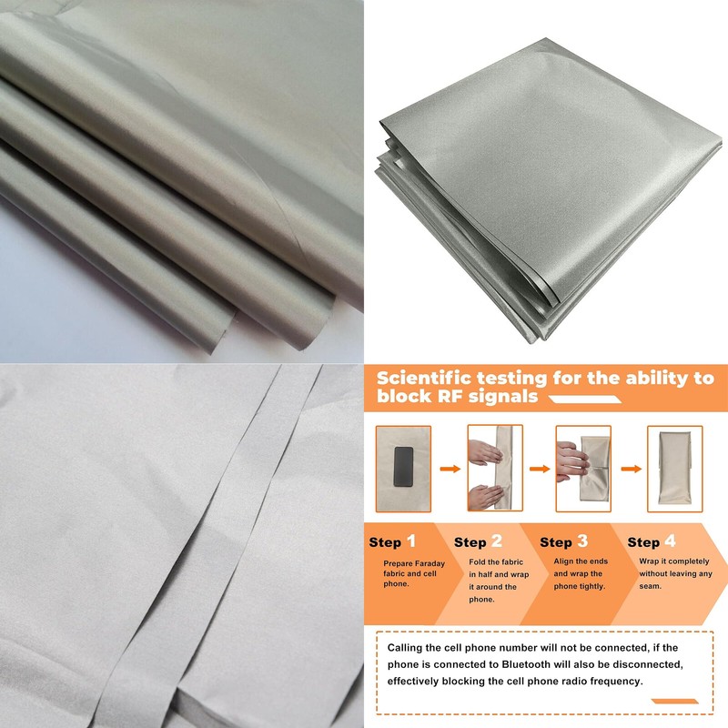 Faraday Cloth 110 x 50 cm for Faraday Cages and