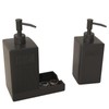 Karisky Soap Dispenser with Tray, 2 Pack Ceramic Dish and
