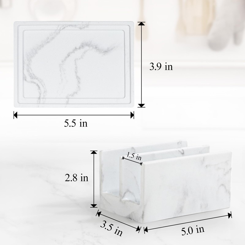 Luxspire Kitchen Sponge Holder, Dish Sponge Holder with with Drain
