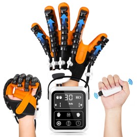 Dvoliaw Hand Rehabilitation Robot Gloves, 3rd Generation Portable USB Chargeable Hand Stroke Recovery Equipment, 4 Modes & 9 Strength Levels Robot Hand Gloves For Hemiplegia Hand Therapy, Left hand S