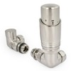 Thermostatic Radiator Valve Corner TRV – Zeta (Satin Nickel)