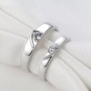 2 Anillos Promesa Plata Fina 925 Corazon Parejas Compromiso
