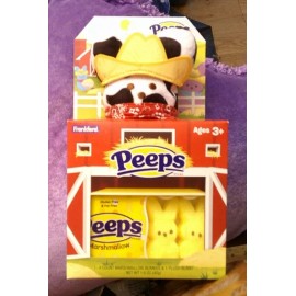 Frankford NEW 6” EASTER COWBOY PEEPS Bunny Plush & Peeps Candy in Barn SO ADORABLE