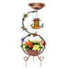 YADOOLIFE 37.8" Bird Bath and Solar Bird Feeders Combo with