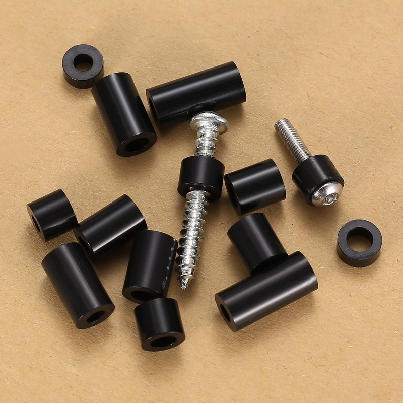 320 Pcs Nylon Round Spacers Washers Assortment Kit, Black Plastic