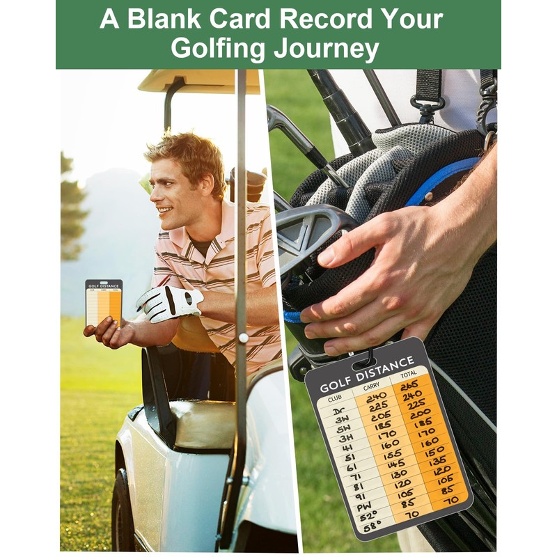 Swooflia 2 Pcs Golf Club Range Chart Card - Women