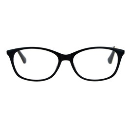 Womens Classic Mod Minimal Oval Rectangular Reading Glasses Black Gold +3.0