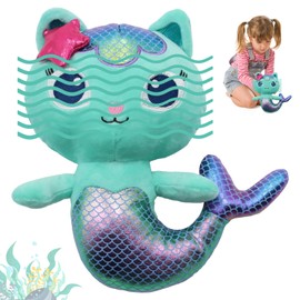 BAISHUWU Gabby's Cuddly Toy, Gabby's Cuddly Toy, Gabby's Cartoon Plush Toy, Gabby's Mermaid Plush, Gabby's Plush Toy Cat, Gabby's Dolhouse Plush, for Children's Party Gifts for Birthday