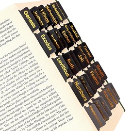 Laminated Bible Tabs for Women and Men,Bible Study Tabs,Bible Study Journaling Supplies,Bible Book Index Tabs Bookmarks Gifts (Black - Hot Stamping)