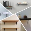Cjueiom 6 Pcs Decorative Shelf Brackets Retro Black Shelf Support,
