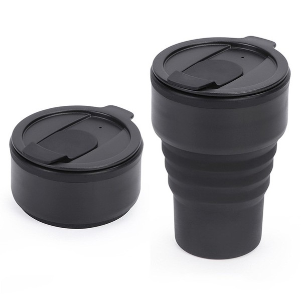 ​​​Taza de Viaje Plegable de Silicona,375 ML ​​Vaso plegable,Reutilizable Tazas