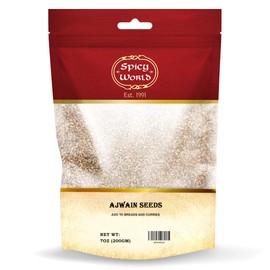 Ajwain Seeds (Carom Seeds) 7 oz | Resealable Bag | By Spicy World