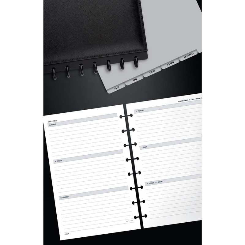 2026 TUL® Discbound Weekly/Monthly Planner Refill Pages, Junior Size, January