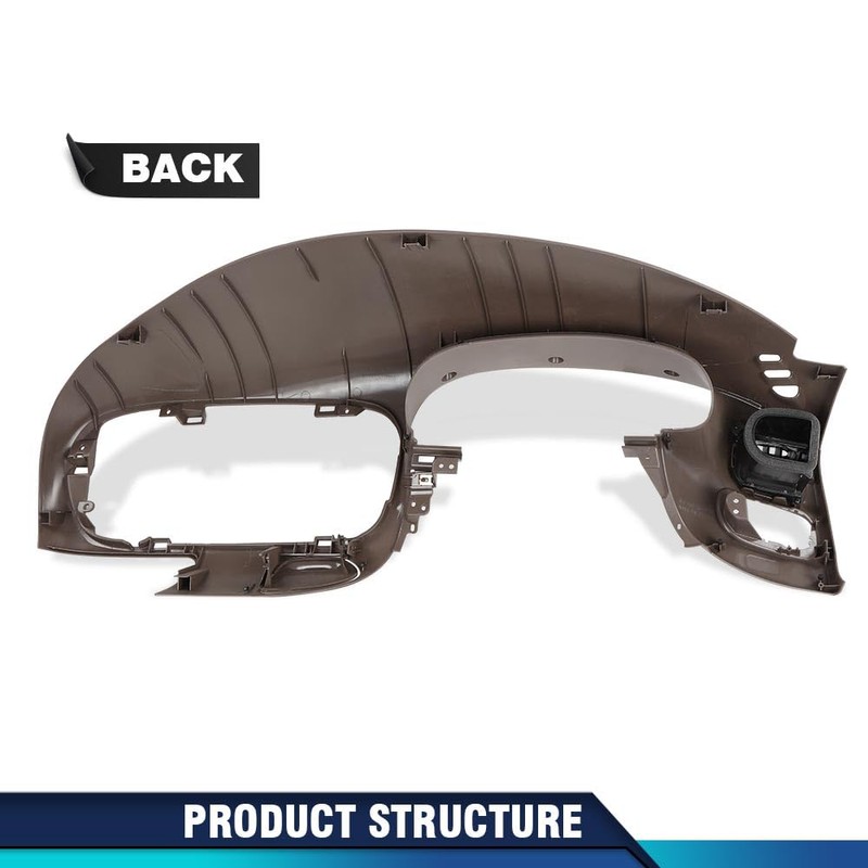 PIT66 Center Front Brown Dash Pad Bezel Cover Compatible with