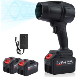 Uinnate Electric Cordless Leaf Blower, Portable Dust Cleaner Leaf Blower, 2 Pack 4000mAh Battery Powered and Charger, Lightweight Handheld Blower for Lawn Care, Patio Cleaning & Blowing Drying