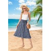 GRECERELLE Women's Summer Midi Long Midi Skirt A-line Flowy with