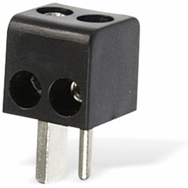 Loudspeaker Angle Plug DIN 41529 Screwable Small Black