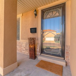 Architectural Mailboxes Princeton™ Locking, Wall-Mounted Mailbox for Outside, Metal Galvanized Steel Medium Mail Box with Lock and Key Drop Box, Black