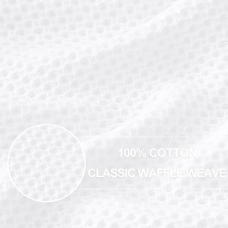 Homaxy 100% Cotton Oversized Waffle Weave Kitchen Dish Towels, Ultra