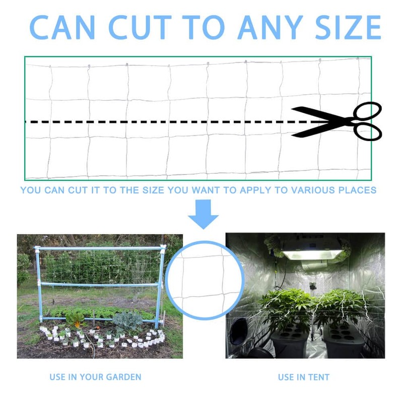 Heavy Duty Green Trellis Netting Roll - 79''x328' Plastic Plant