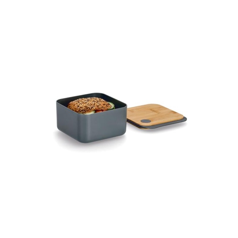 Zeller 14756 Storage Container with Bamboo Lid, Plastic, Approx. 15.4