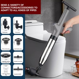 Unbranded High Pressure Swift Toilet Plunger Air Drain Blaster  Home Toilet Clog Remover - Gray