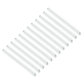 sourcing map Drawer Slides, 12Pcs 235mm - Plastic Drawer Rails, Side Mounted Grooved Guide Rails for Cabinet Drawers Bedside Tables Wardrobe Dressers (White)