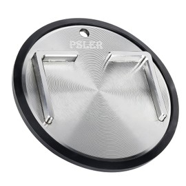 PSLER 304 Stainless Steel Motorcycle Side Stand Pad with Non-Slip Rubber Base, Kickstand Pad Puck Plate for Motorcycle & Dirt Bike, Protection for Hot Asphalt, Grass and Soft Floor, Rustproof