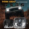 Unbranded For 87-95 Jeep Wrangler YJ 7x6" LED Headlights Hi-Lo