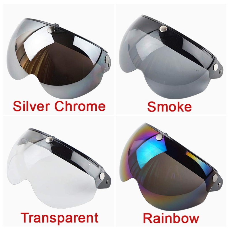 VCOROS - Casco universal de 3 vuelos retro con visera