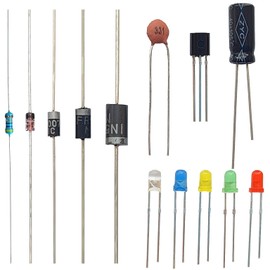 MTDELE 1400Pcs Electronic Component Kit Metal Film Resistor Transistor Component Electrolytic Capacitor Ceramic Capacitor Diode LED Diode Compatible with for Arduino DIY Electronic Parts