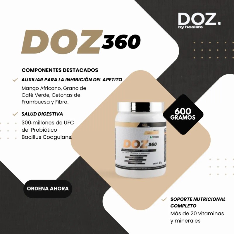 Batido Dietético Con Café Verde, Mango Y Probióticos Doz 360