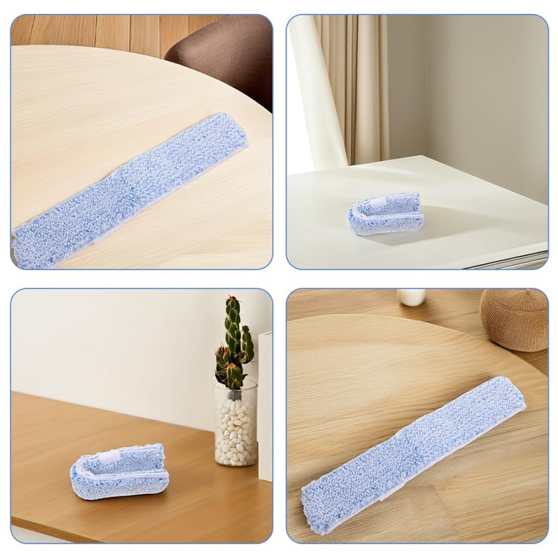 HEALEEP 2pcs Fabric Washer Replacement Glass Cleaning Pads Window Cleaning