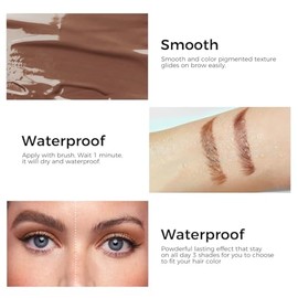 Verdora Tinted Brow Gel, Gel para Cejas, Secado Rápido, Resistente al agua y Larga Duración 24h, cejas esculpidas y estilizadas, 6ml (02 Dark Brown)