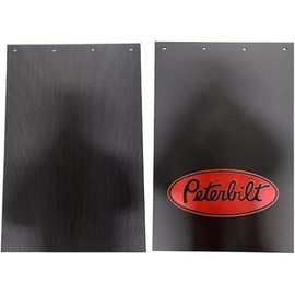 Peterbilt Trucks 24" x 36" Black & Red Proflex Rubber Semi Truck Mud Flaps-Set