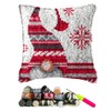 Latch Hook Kits Pillow Christmas Hat Crochet Yarn Cushion Colour