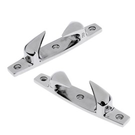 152mm /6inch Marine Dock Cleat Chock,Heavy Duty 316 Stainless Steel Boat Fairlead Cleat Chock Mooring Cleat Car Accessories Premium-Pair (152mm/ 6inch)