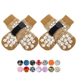 EXPAWLORER Anti Slip Dog Socks to Prevent Licking Paws, Dog Shoes for Hot Pavement, Dog Booties for Small Medium Large Senior Dogs, Traction Control Dog Boots & Paw Protectors for Hardwood Floors | EXPAWLORER