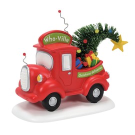 Department 56 Dr. Seuss Grinch Village Accessories Who-Ville Christmas Deliveries Truck Figurine, 4 Inch, Multicolor