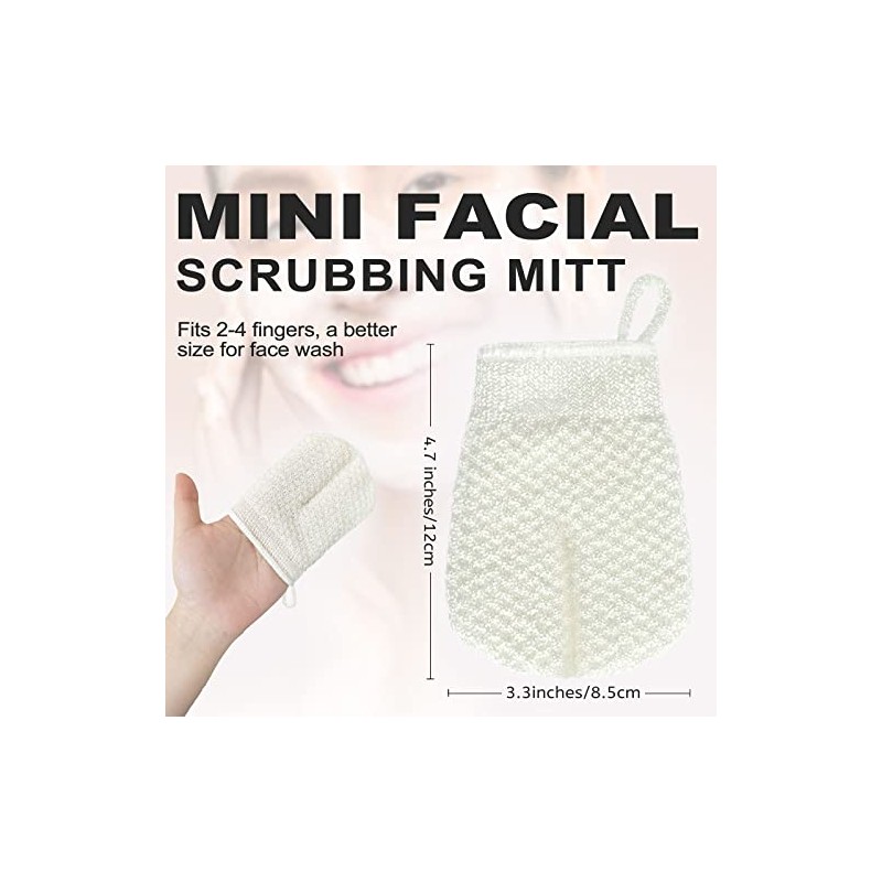 Mig4u Pcs Exfoliating Facial Scrubber Mitt Face Cleanser Wash Mittens